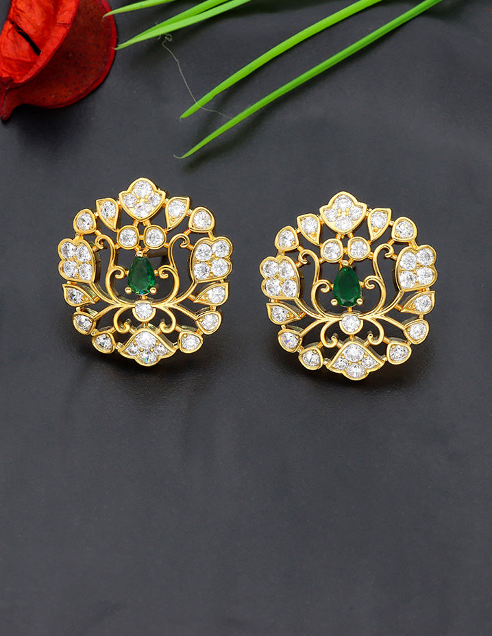 Oval Stud Designer CZ Earrings – Simpliful Jewelry